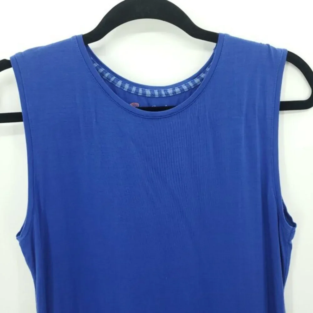Gudrun Sjoden Sleeveless Tencel/Lyocell Midi Dress M Blue